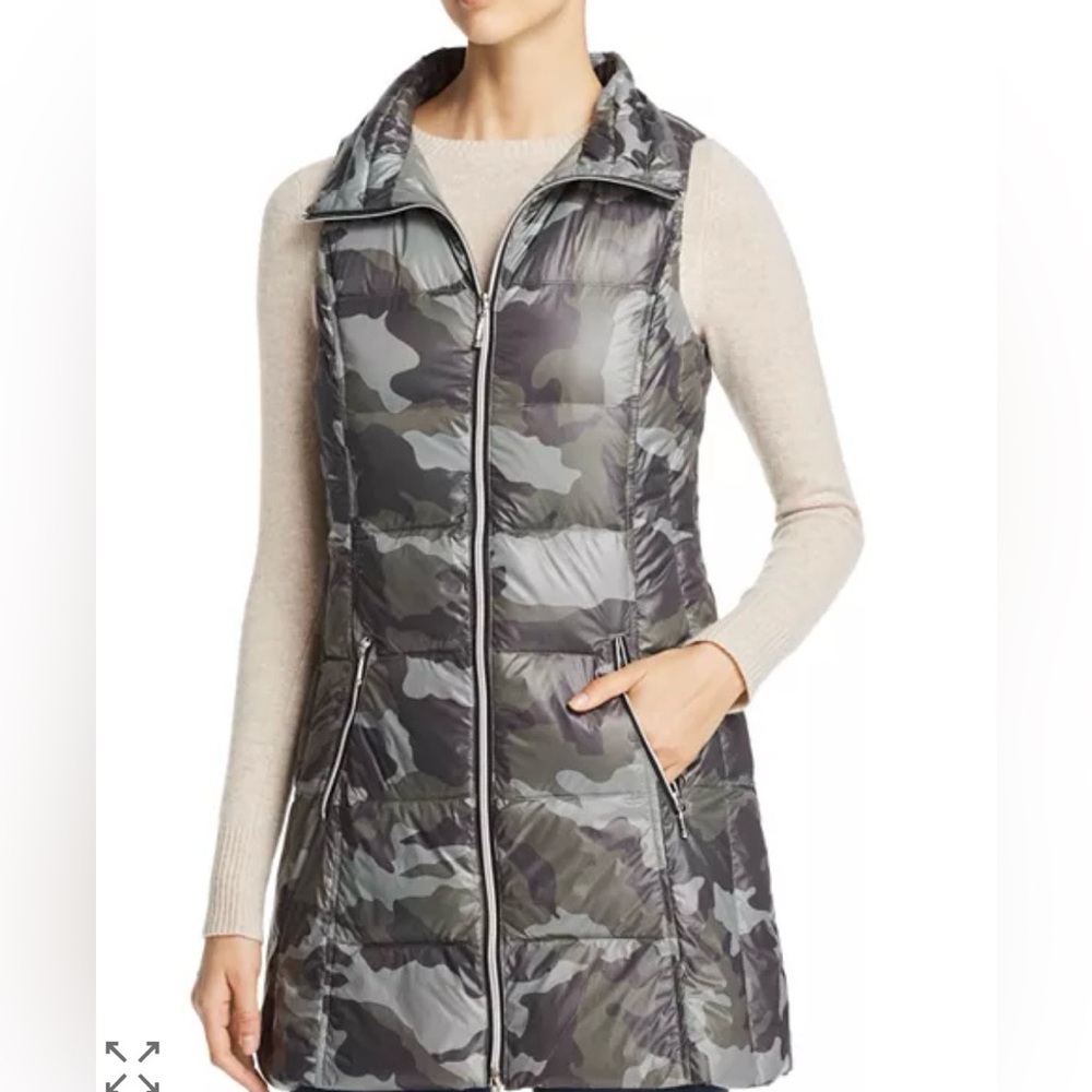 Fillmore Longline Camouflage Down Vest, from Bloomingdale’s, Size L. VGUC!